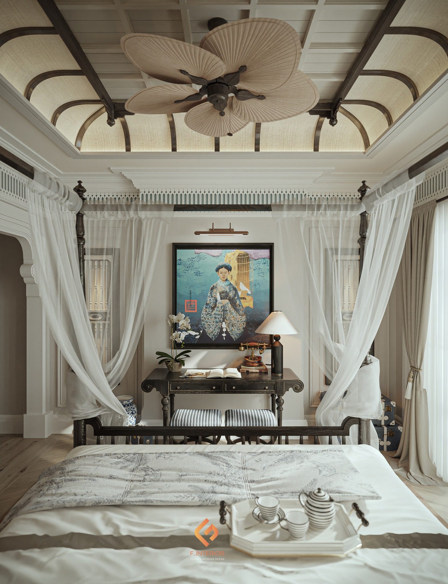 3Ds Max Indochine Villa Interior Model Download by Nguyen Duc Nam