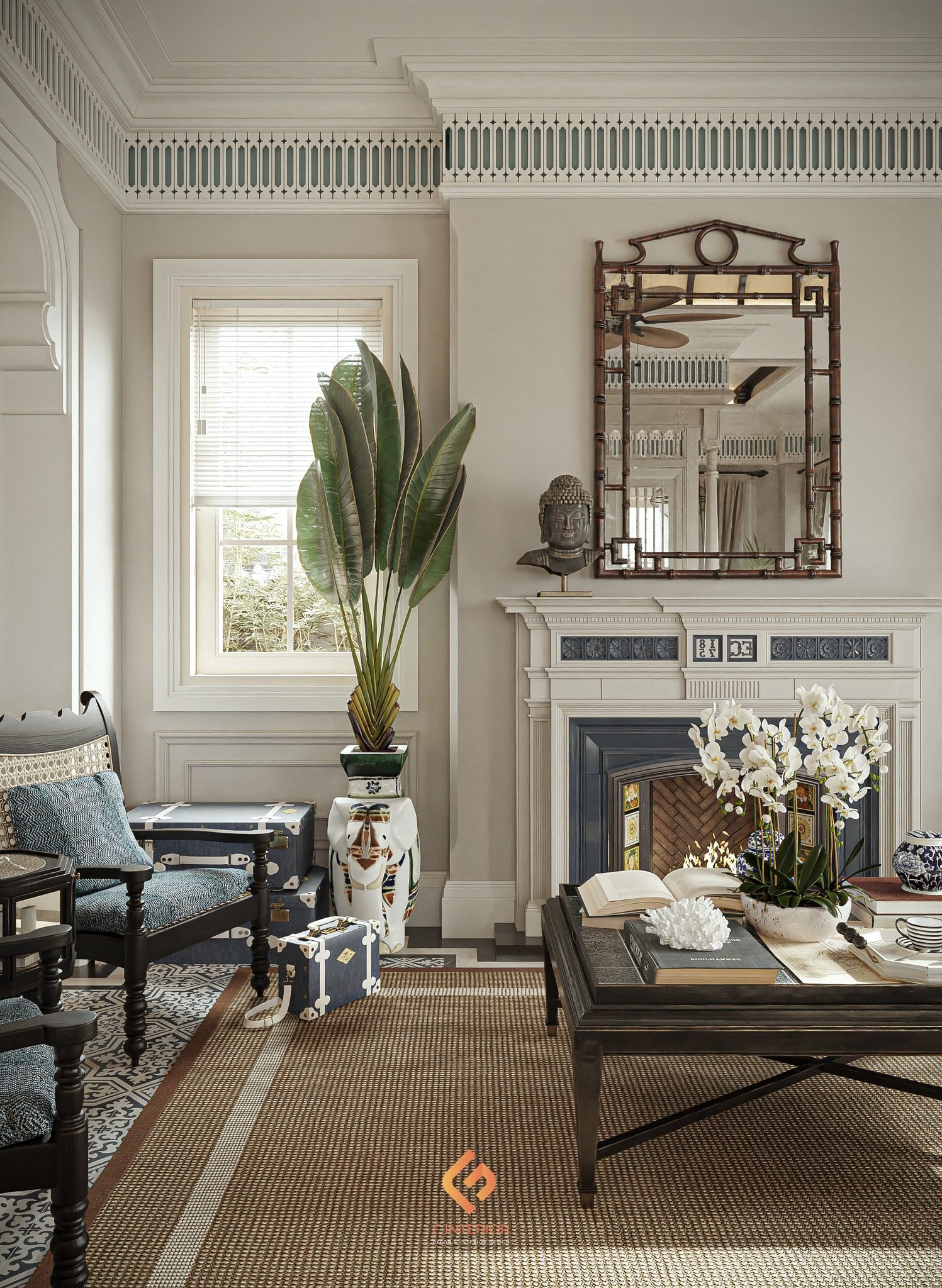 3Ds Max Indochine Villa Interior Model Download by Nguyen Duc Nam - Ảnh 25