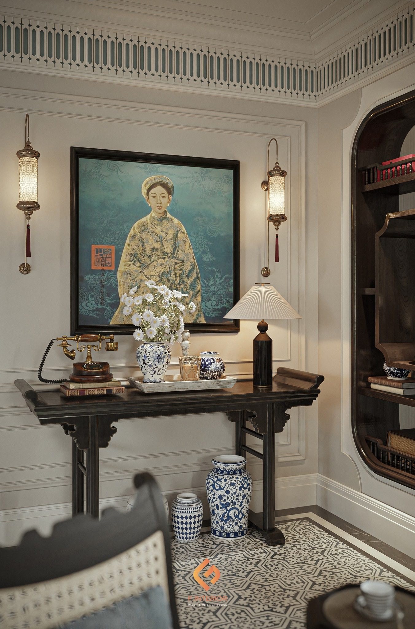 3Ds Max Indochine Villa Interior Model Download by Nguyen Duc Nam - Ảnh 5