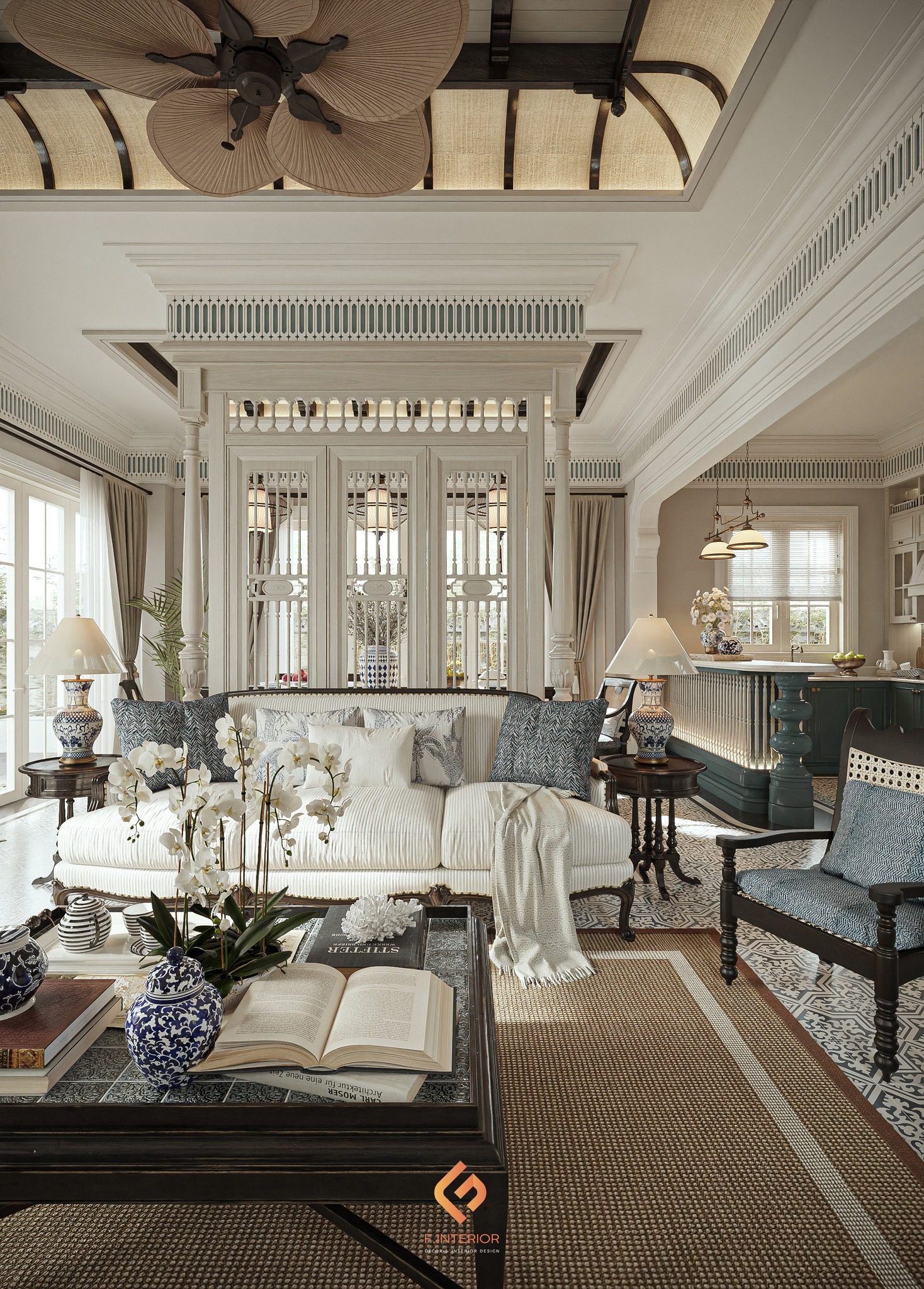 3Ds Max Indochine Villa Interior Model Download by Nguyen Duc Nam - Ảnh 8