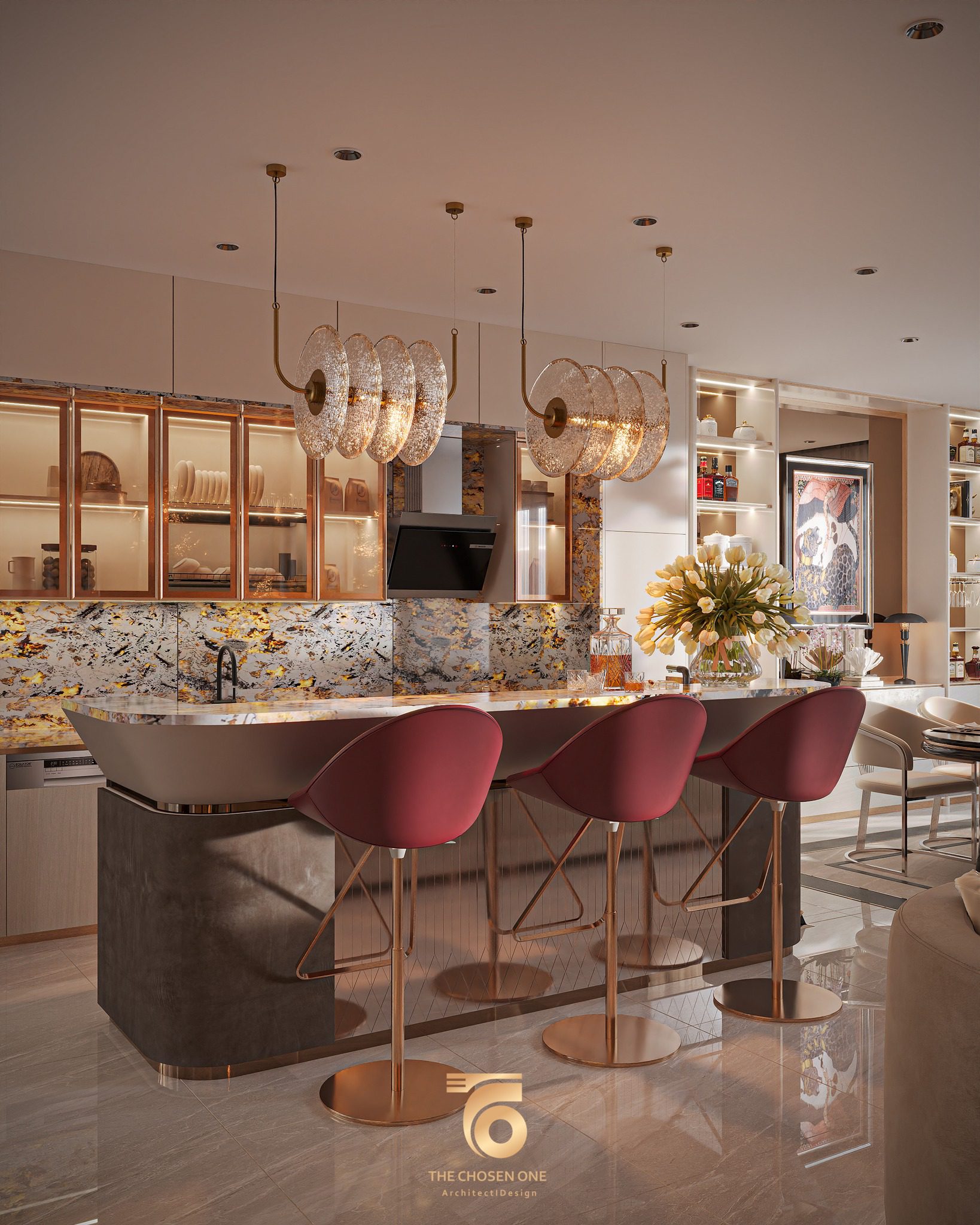 3Ds Max Living Room – Kitchen Interior Model Download By Nguyen Phu Thinh 9531 - Ảnh 2