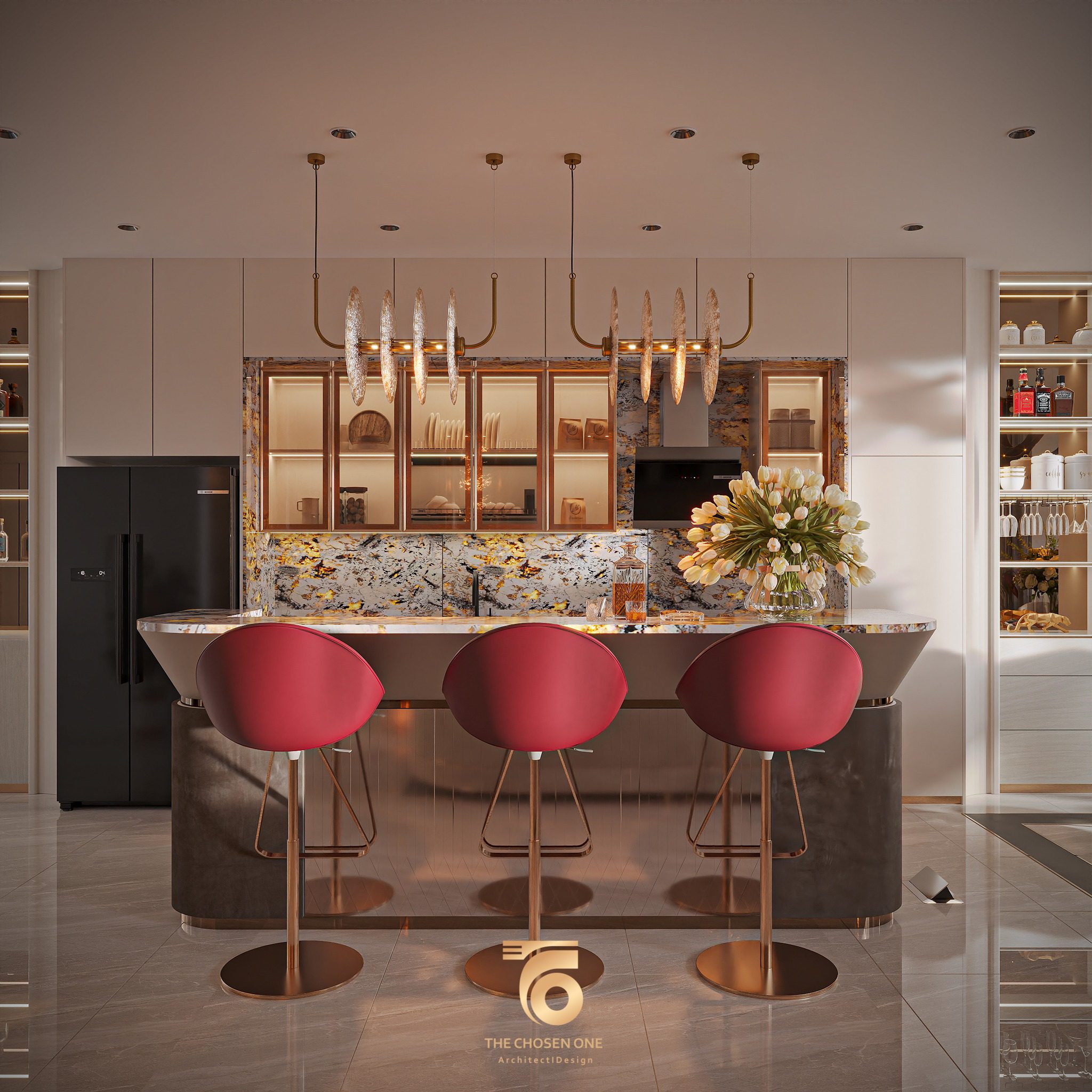 3Ds Max Living Room – Kitchen Interior Model Download By Nguyen Phu Thinh 9531 - Ảnh 12