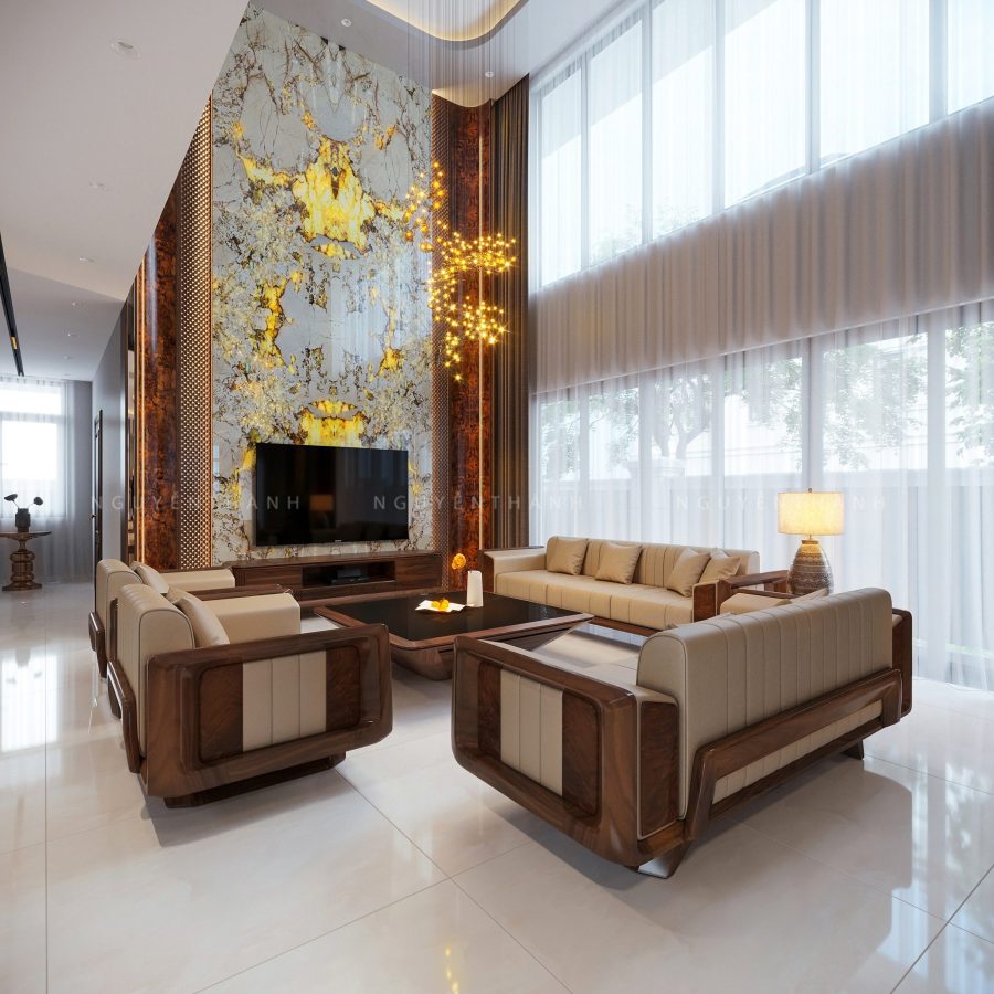 3Ds Max Living Room – Kitchen Interior Model Download By Nguyen Thanh