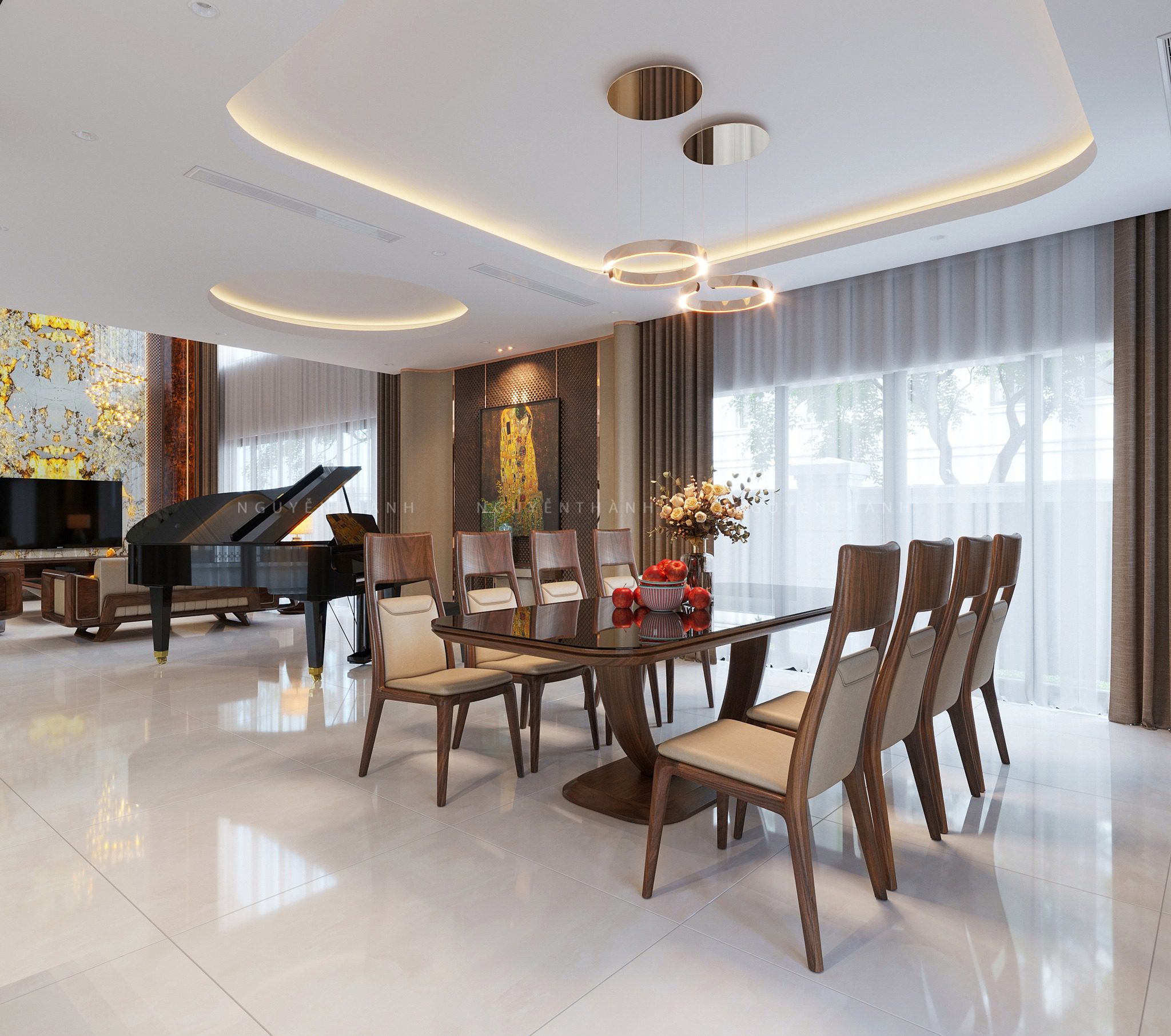 3Ds Max Living Room – Kitchen Interior Model Download By Nguyen Thanh 9524 - Ảnh 5