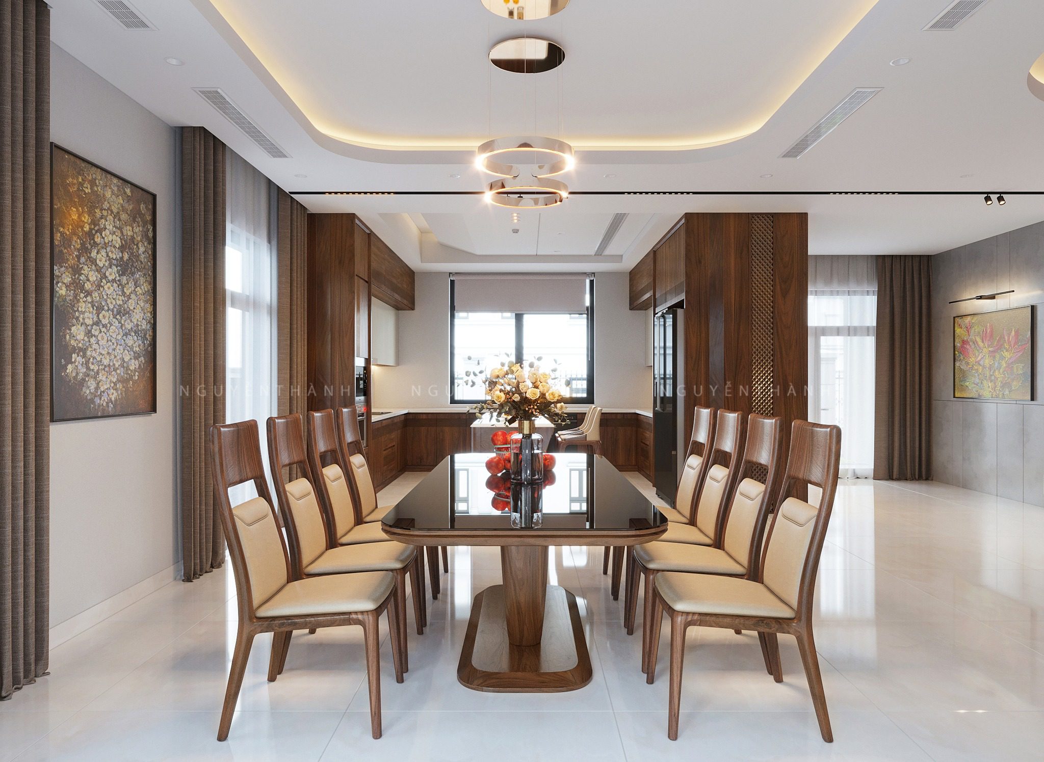 3Ds Max Living Room – Kitchen Interior Model Download By Nguyen Thanh 9524 - Ảnh 6