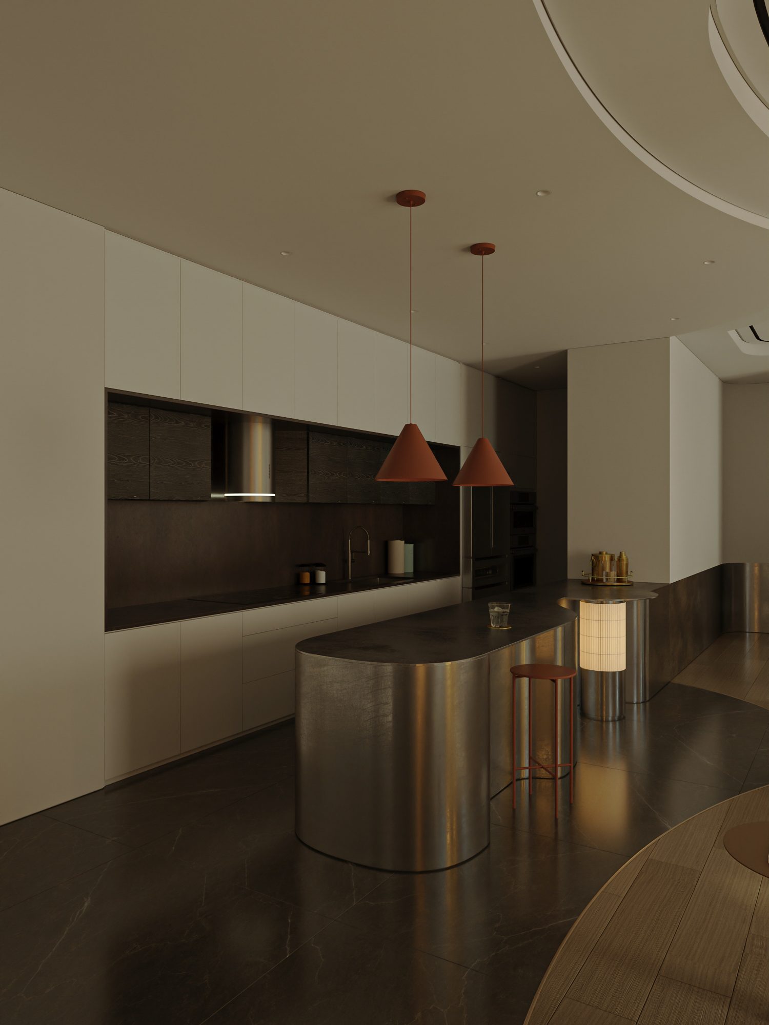 3Ds Max Living Room – Kitchen Interior Model Download By Phuong Pham. JD 9523 - Ảnh 11