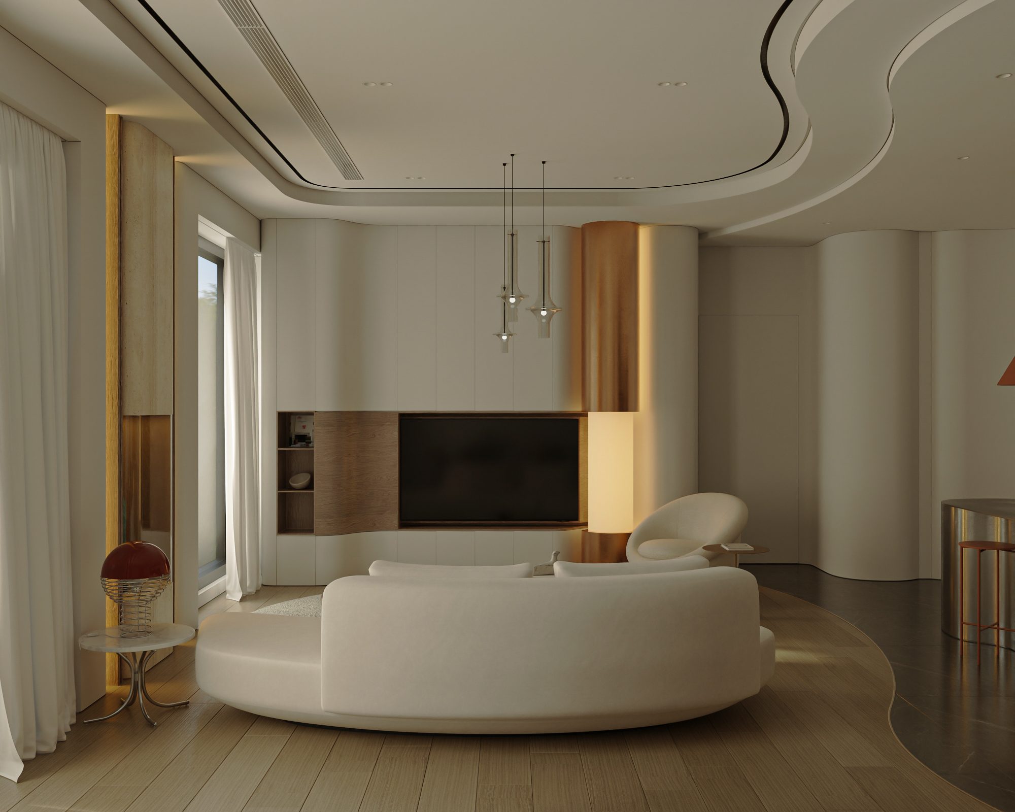 3Ds Max Living Room – Kitchen Interior Model Download By Phuong Pham. JD 9523 - Ảnh 12