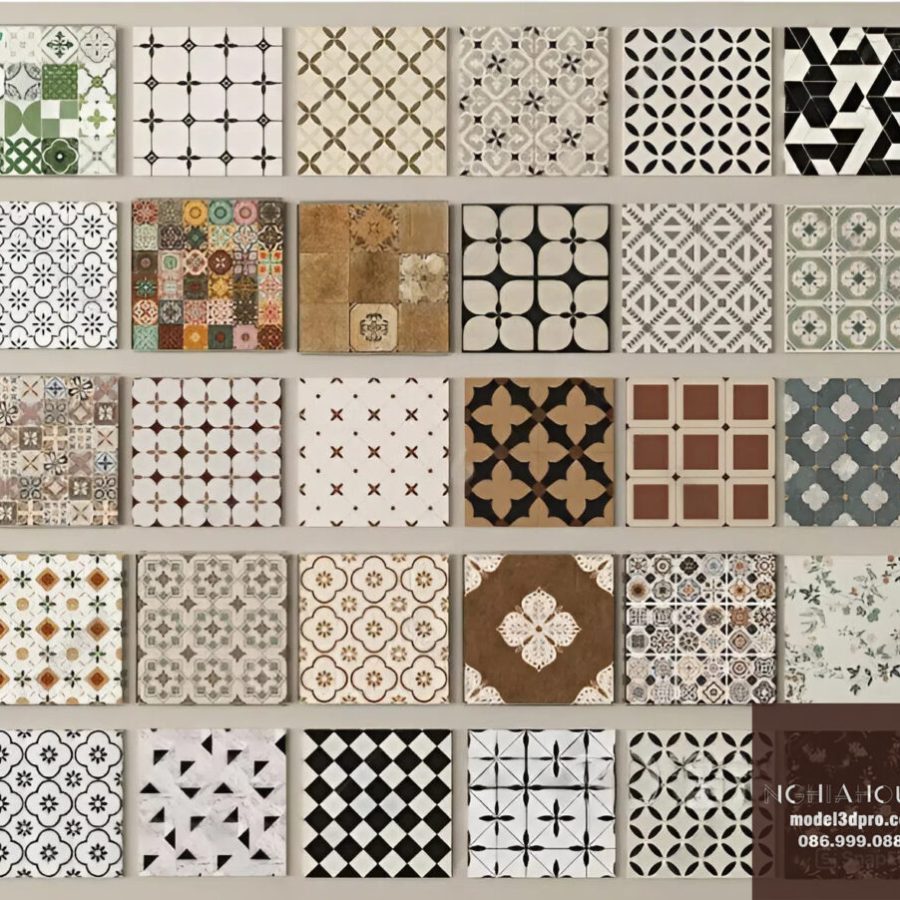 Ceramic-Tile-Pattern-Collection-3ds-Max-Model