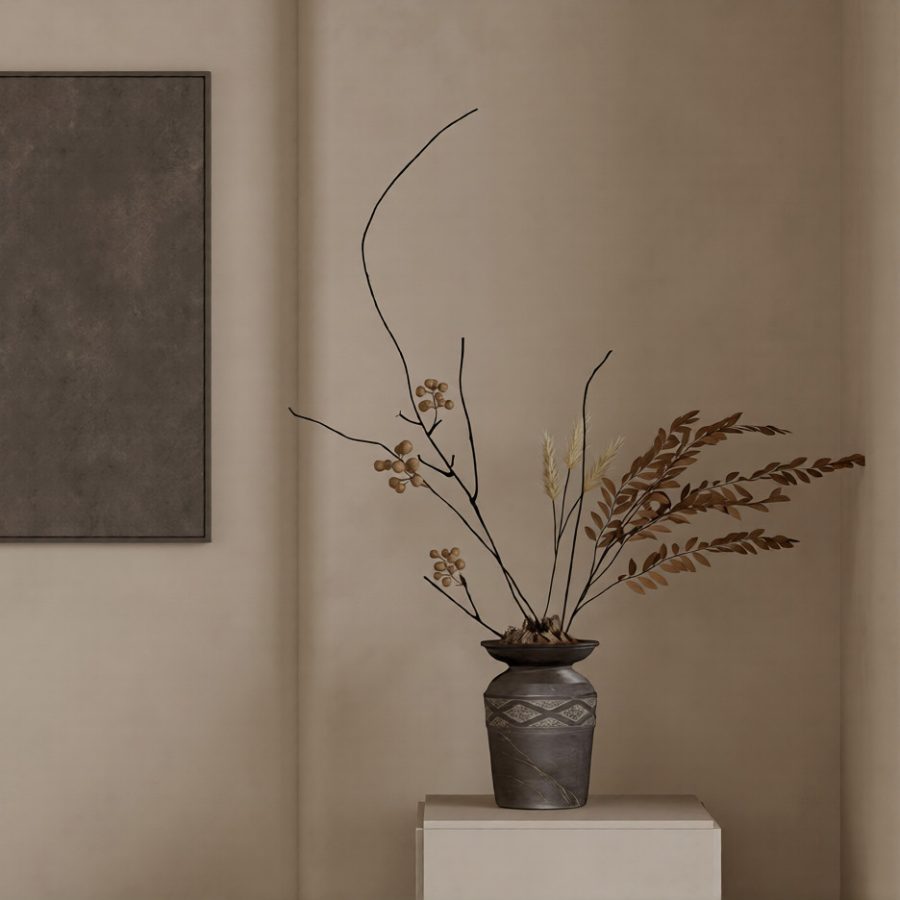 Free Minimalist Decorative Vase with Dry Branches 3D Model 3ds Max_1746