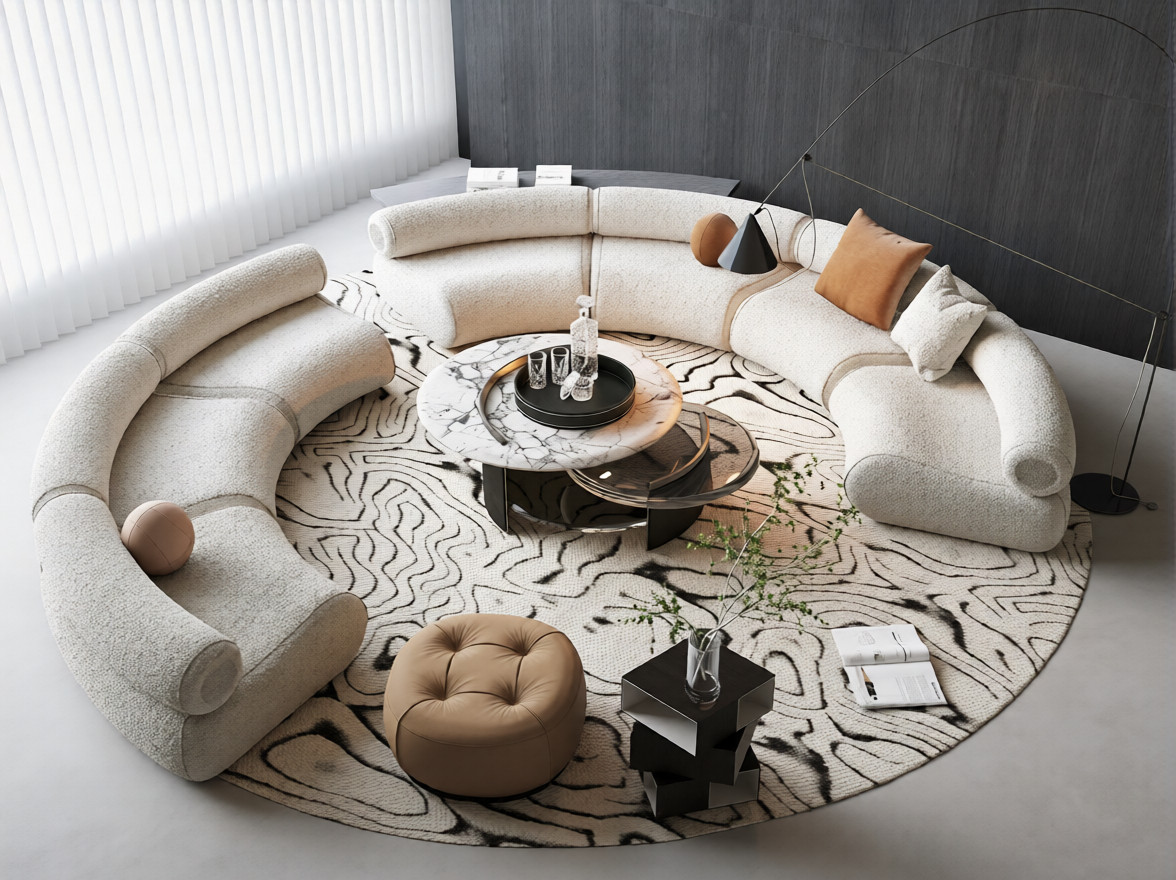 Free Modern Living Room Sofa Set 3D Models – 3ds Max Interior 9530