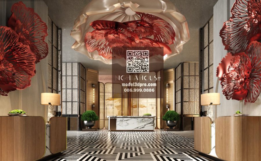 Luxury Hotel Interior 3D Model Collection – 30 Scenes 3ds Max
