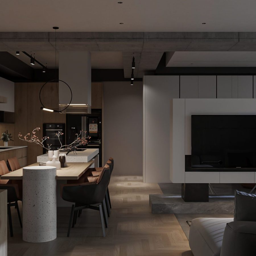 Modern Apartment Interior 3D Model – Free Download 3Ds Max9006