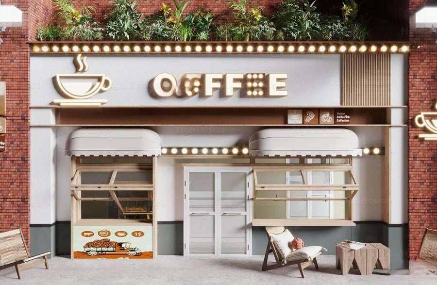 Model Pack. Shop Set 30 Models Retail Shop & Cafe Exterior Facade 3D Model Pack – 30 ...