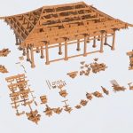 Set 30 Traditional Wooden Joinery & Bracket 3D Models – Asian Architecture 3ds Max