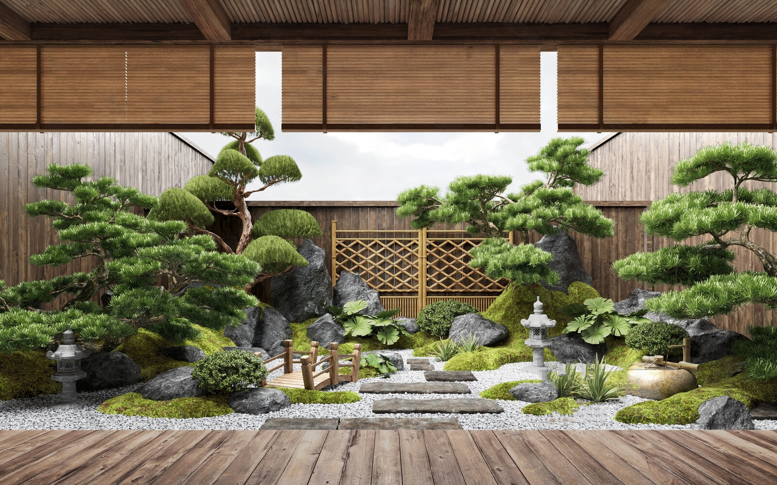 Set 30 Zen Garden, Japanese Courtyard & Outdoor Interior 3D Assets | 3ds Max N241 - Ảnh 16