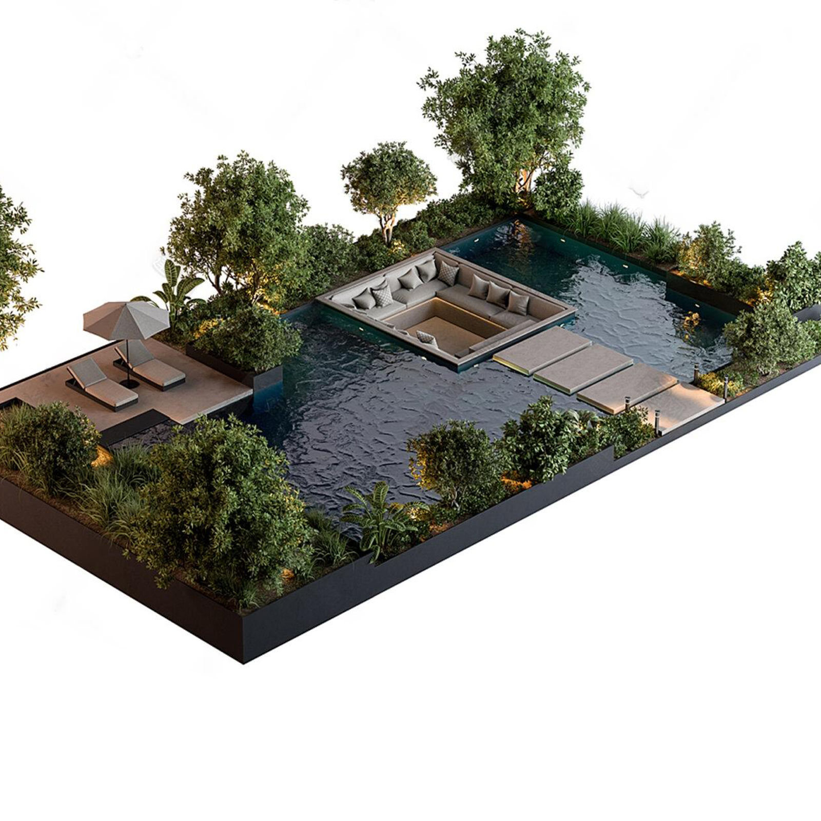 Set 30 Zen Garden, Japanese Courtyard & Outdoor Interior 3D Assets | 3ds Max N241 - Ảnh 9