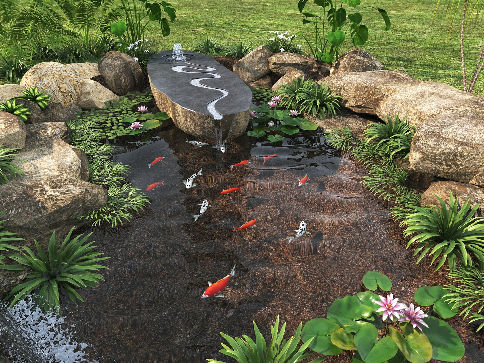 Set 30 Zen Garden, Japanese Courtyard & Outdoor Interior 3D Assets | 3ds Max N241 - Ảnh 11