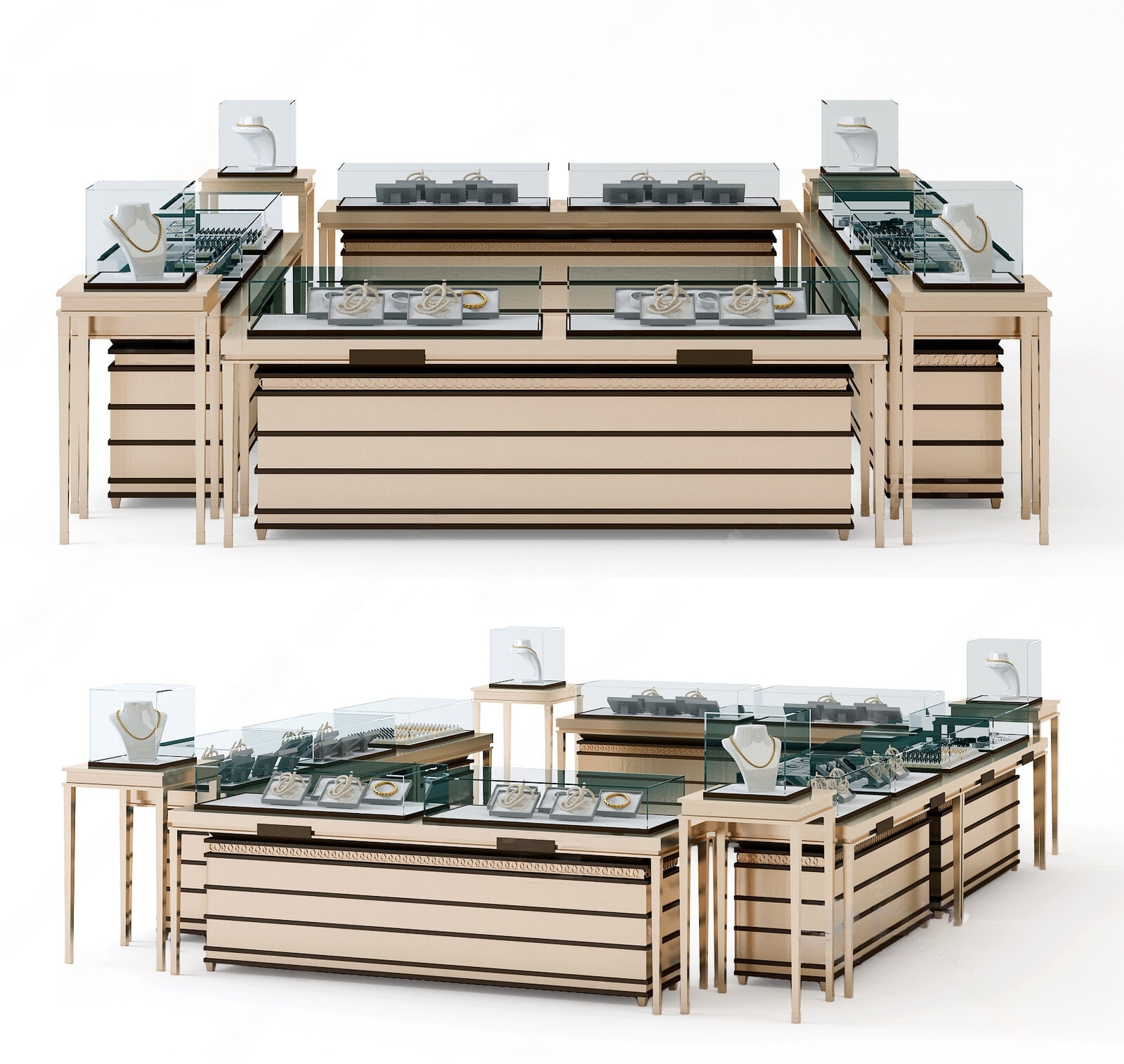 Set of 30 Jewelry Display Stand 3D Models – Minimal Style 3ds Max N238 - Ảnh 4