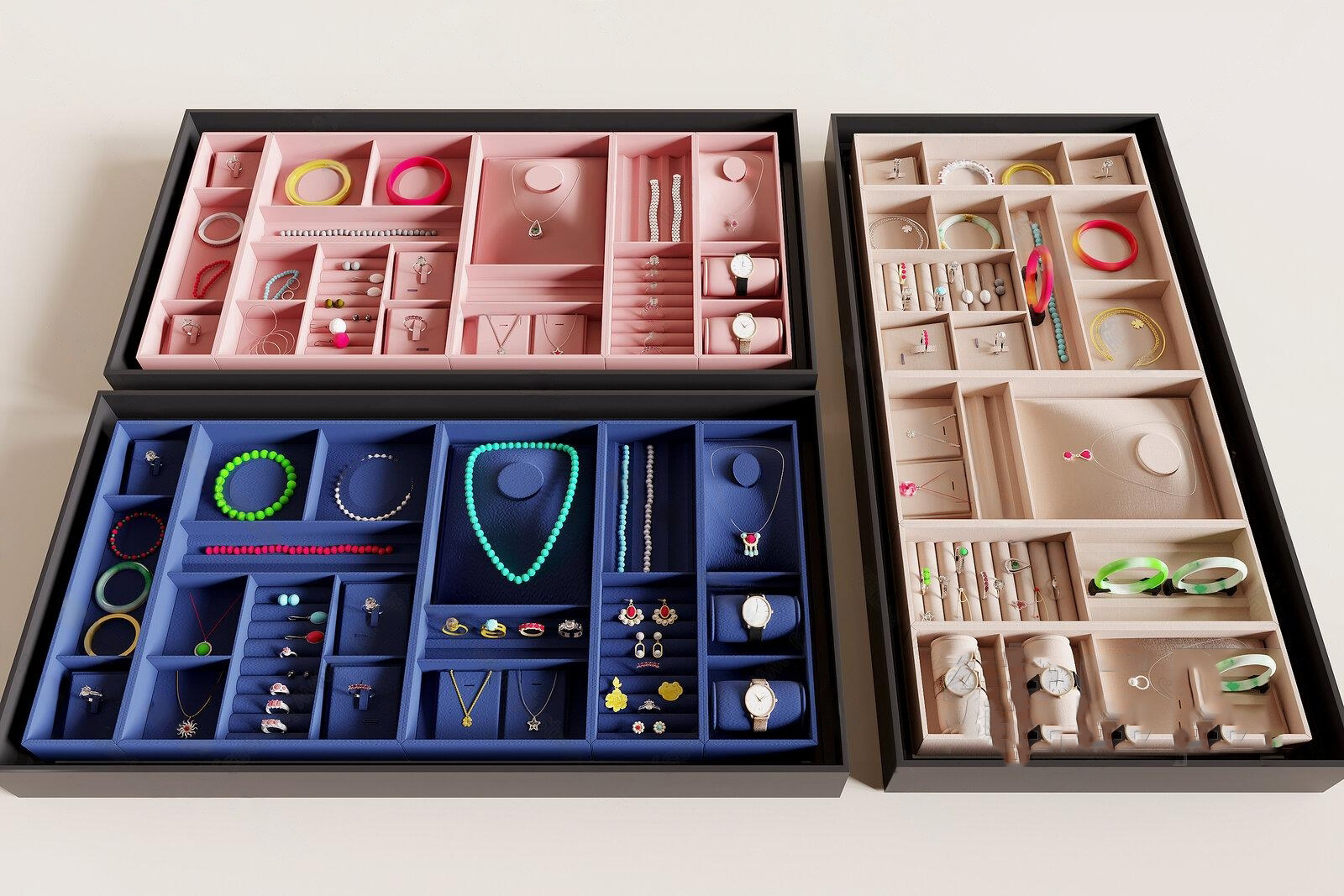 Set of 30 Jewelry Display Stand 3D Models – Minimal Style 3ds Max N238 - Ảnh 8