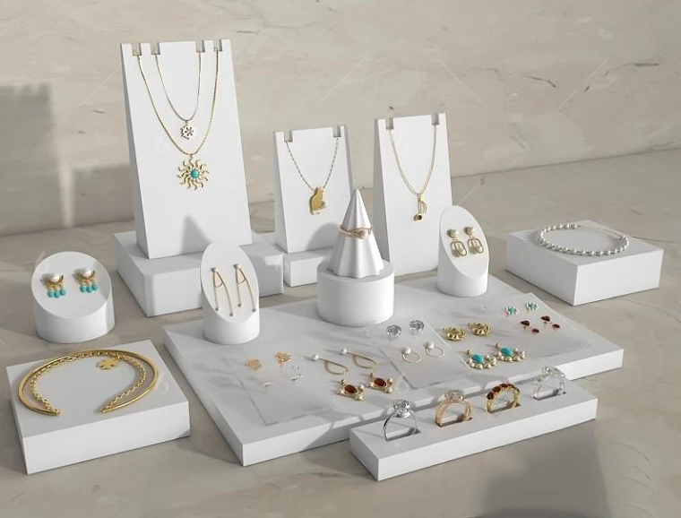 Set of 30 Jewelry Display Stand 3D Models – Minimal Style 3ds Max N238 - Ảnh 23