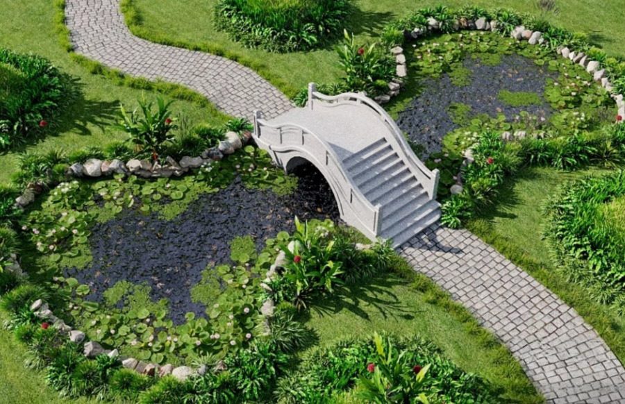 Set of 30 Koi Pond Garden Mini Landscape 3D Models – Zen Outdoor Decor 3ds Max