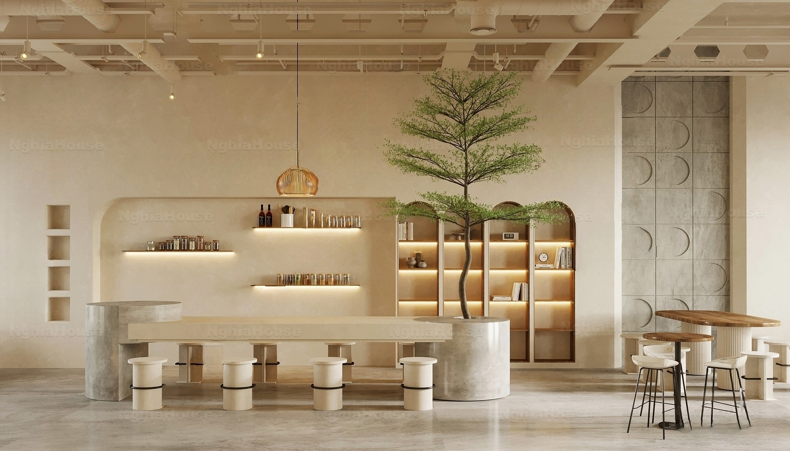 Set of 30 Tea & Coffee Space 3Ds Max Models Cafe Interior Design Collection N83 - Ảnh 11