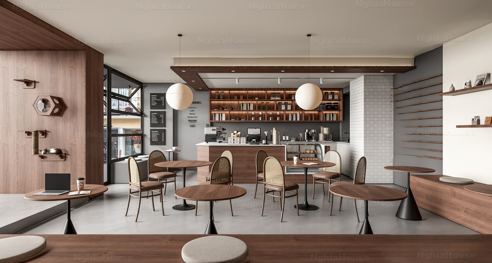 Set of 30 Tea & Coffee Space 3Ds Max Models Cafe Interior Design Collection N83 - Ảnh 12