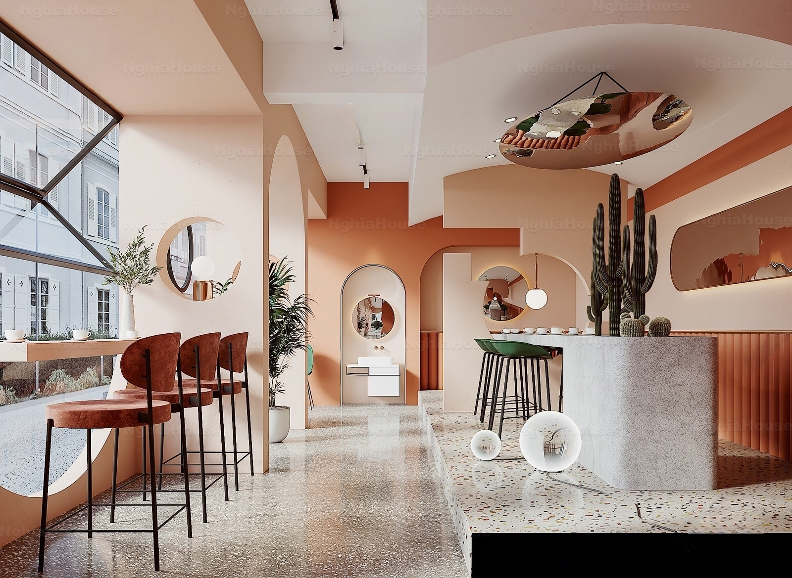 Set of 30 Tea & Coffee Space 3Ds Max Models Cafe Interior Design Collection N83 - Ảnh 18