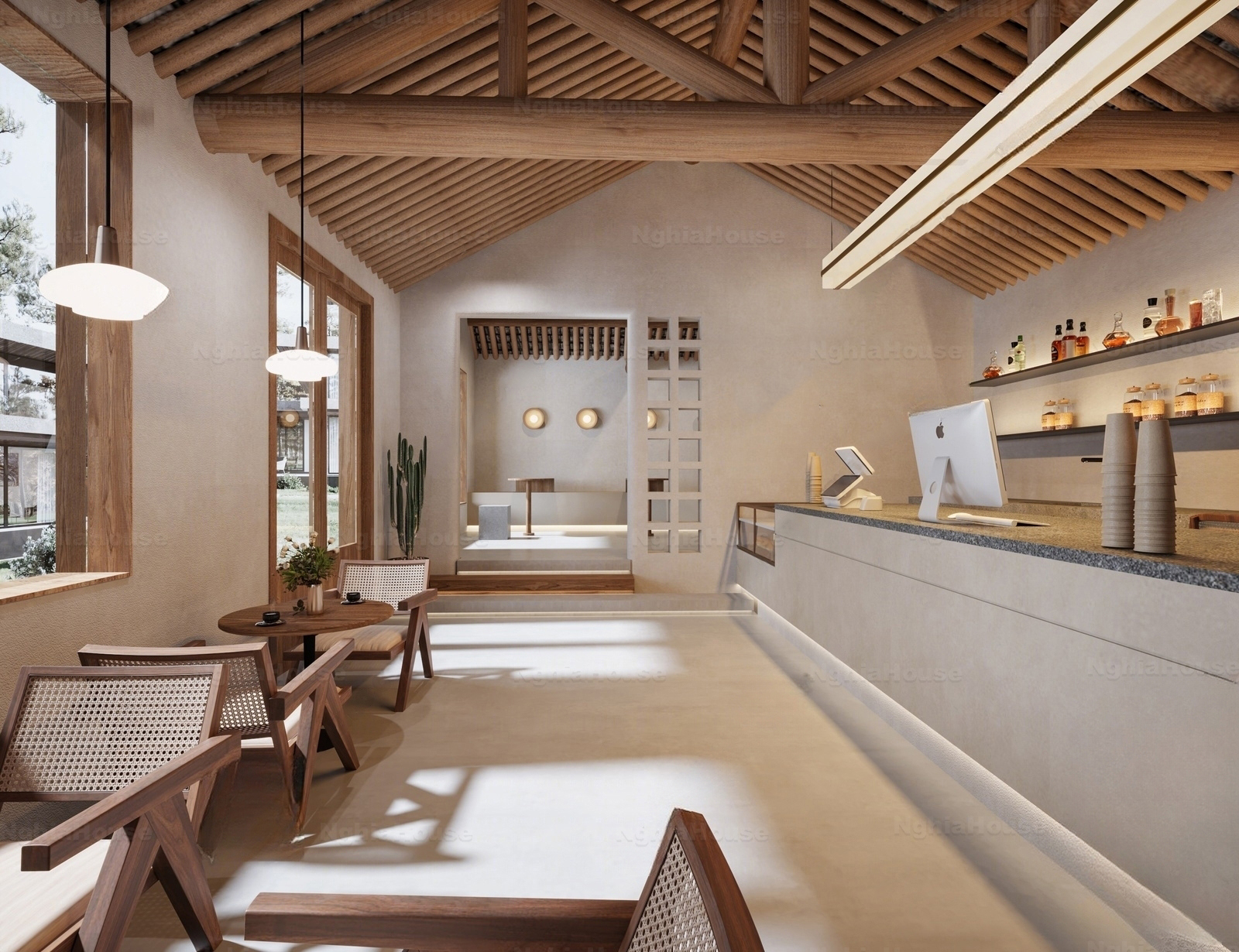 Set of 30 Tea & Coffee Space 3Ds Max Models Cafe Interior Design Collection N83 - Ảnh 20