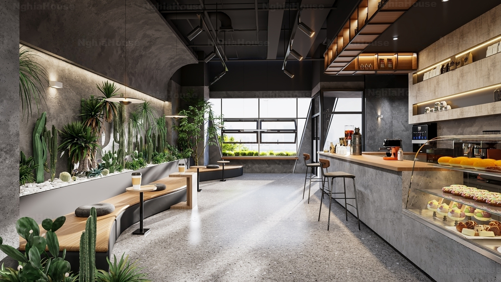 Set of 30 Tea & Coffee Space 3Ds Max Models Cafe Interior Design Collection N83 - Ảnh 3