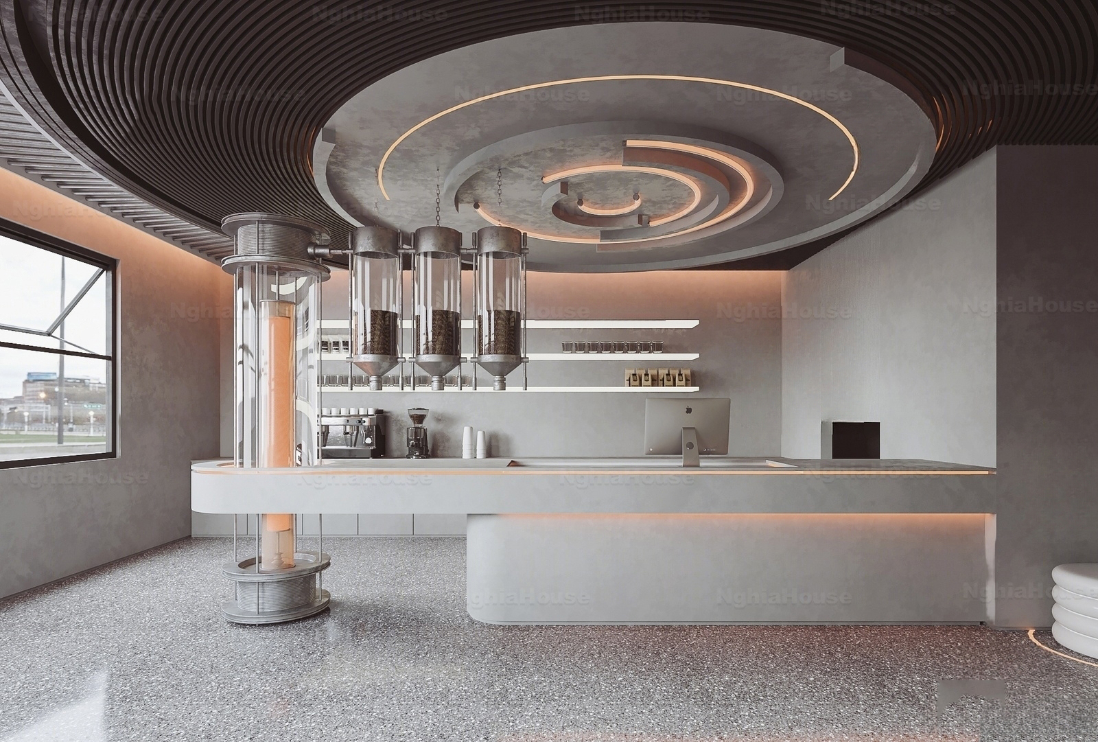 Set of 30 Tea & Coffee Space 3Ds Max Models Cafe Interior Design Collection N83 - Ảnh 21