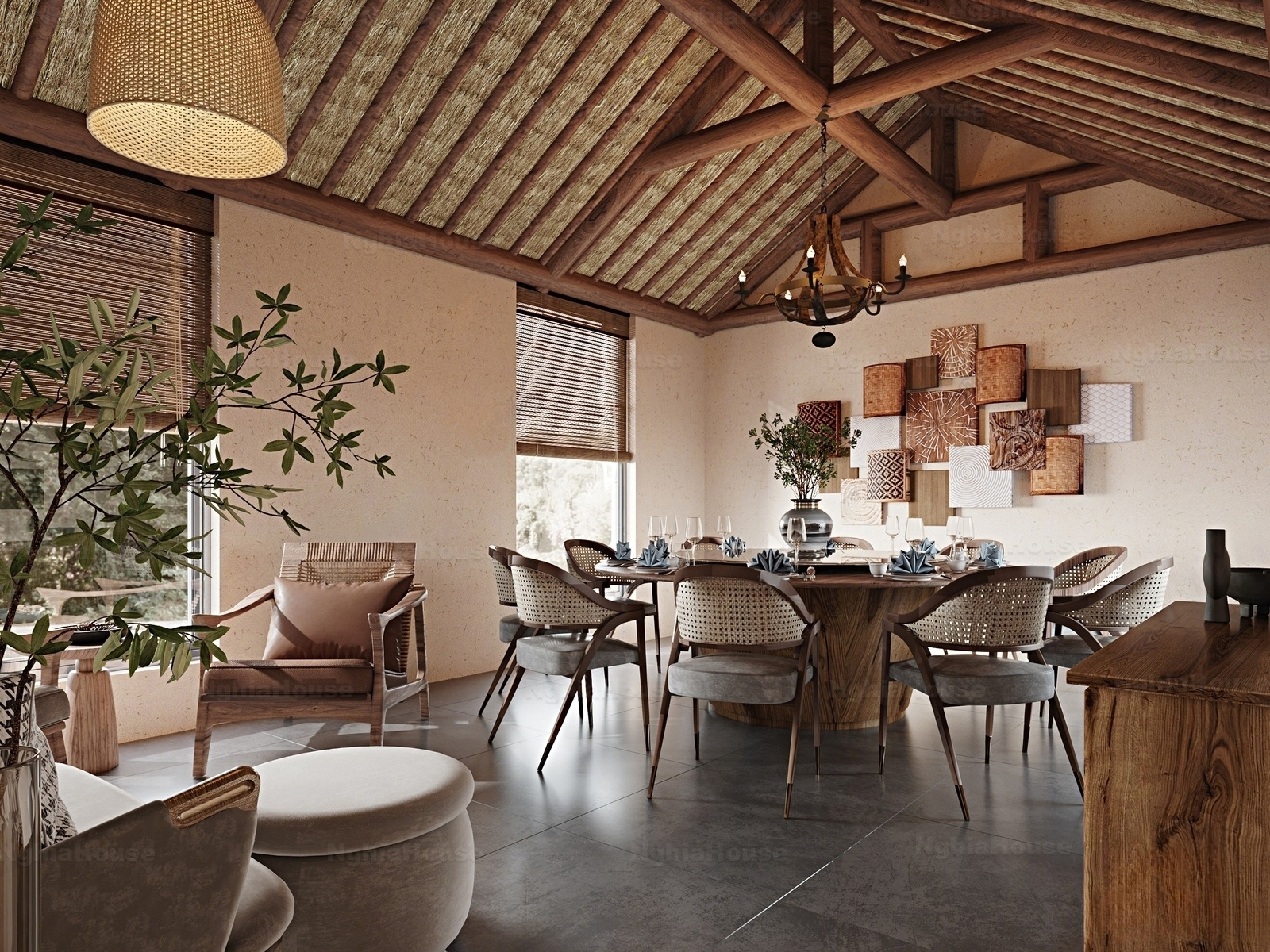 Set of 30 Tea & Coffee Space 3Ds Max Models Cafe Interior Design Collection N83 - Ảnh 26