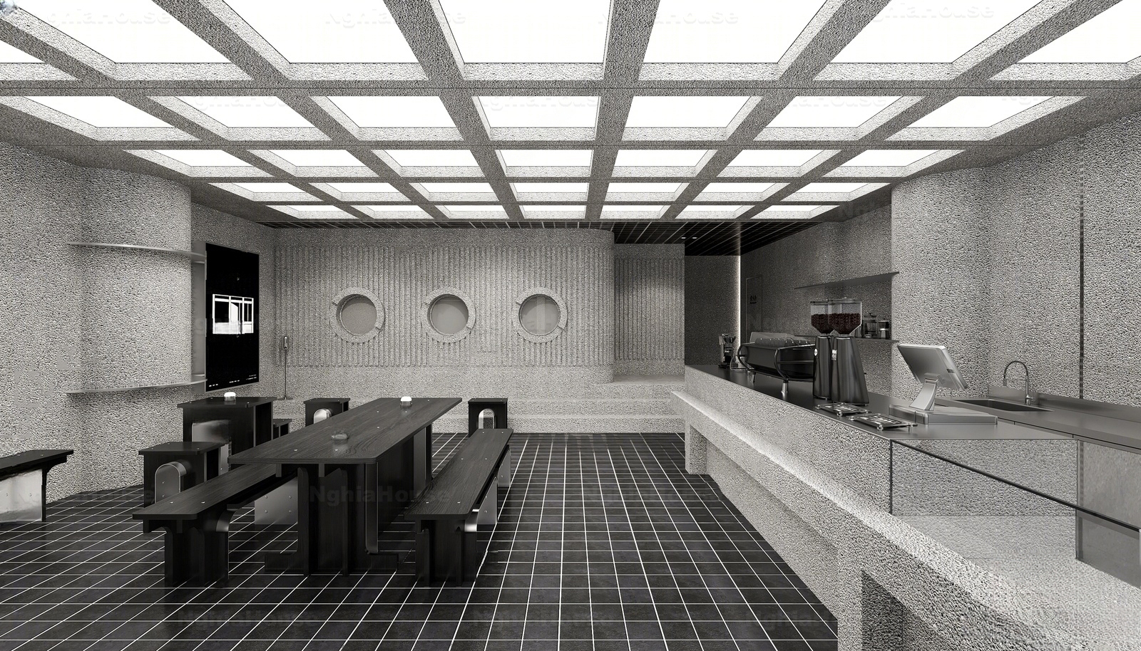 Set of 30 Tea & Coffee Space 3Ds Max Models Cafe Interior Design Collection N83 - Ảnh 27