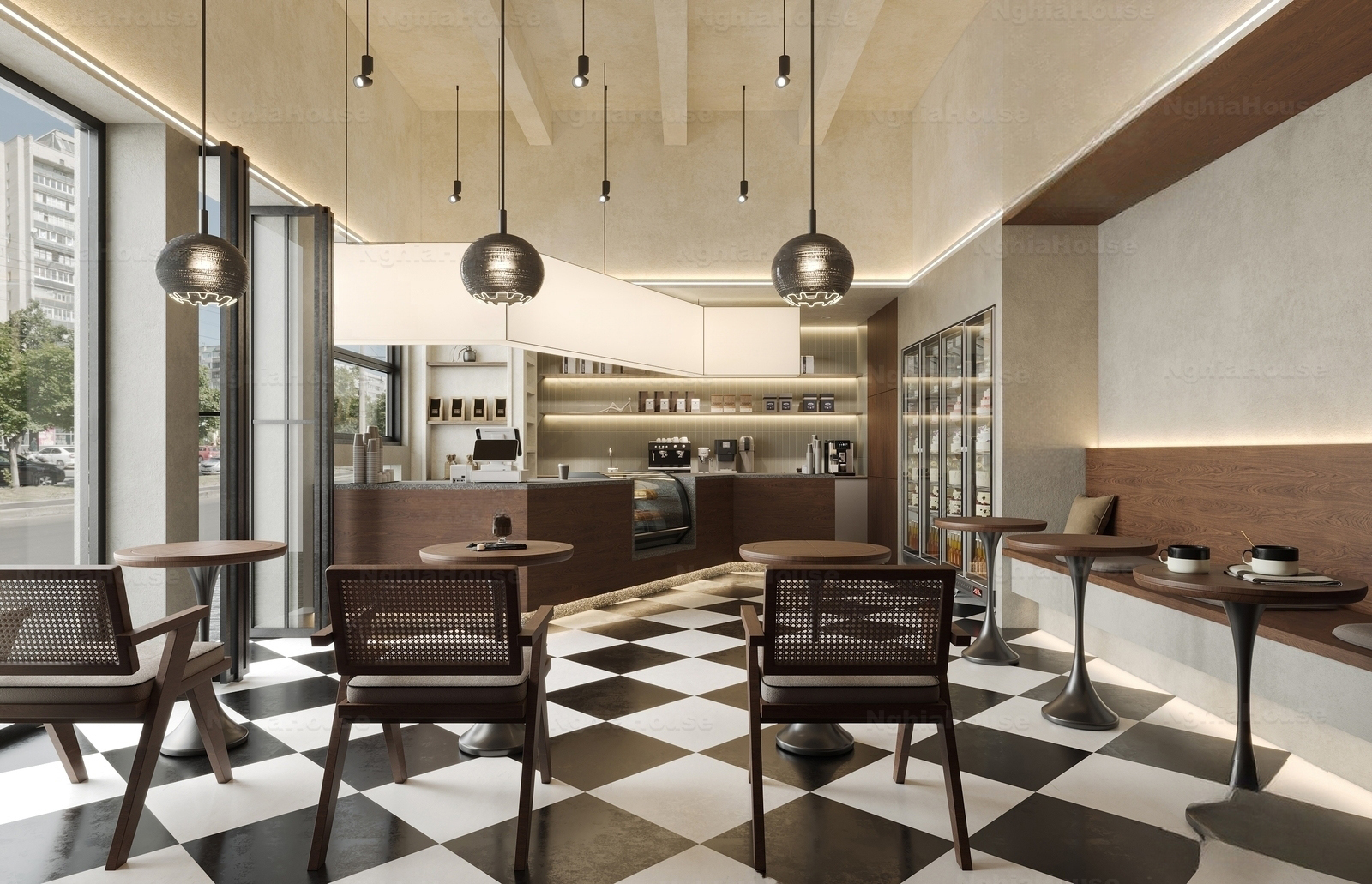 Set of 30 Tea & Coffee Space 3Ds Max Models Cafe Interior Design Collection N83 - Ảnh 7