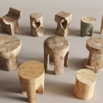 Set of 30 Wooden Chairs & Stools 3Ds Max Models High-Quality Furniture Collection (17)