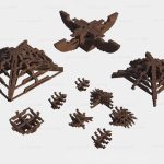 Wood Molding & Traditional Wood Joinery 3D Models Set – 30 Details 3ds Max