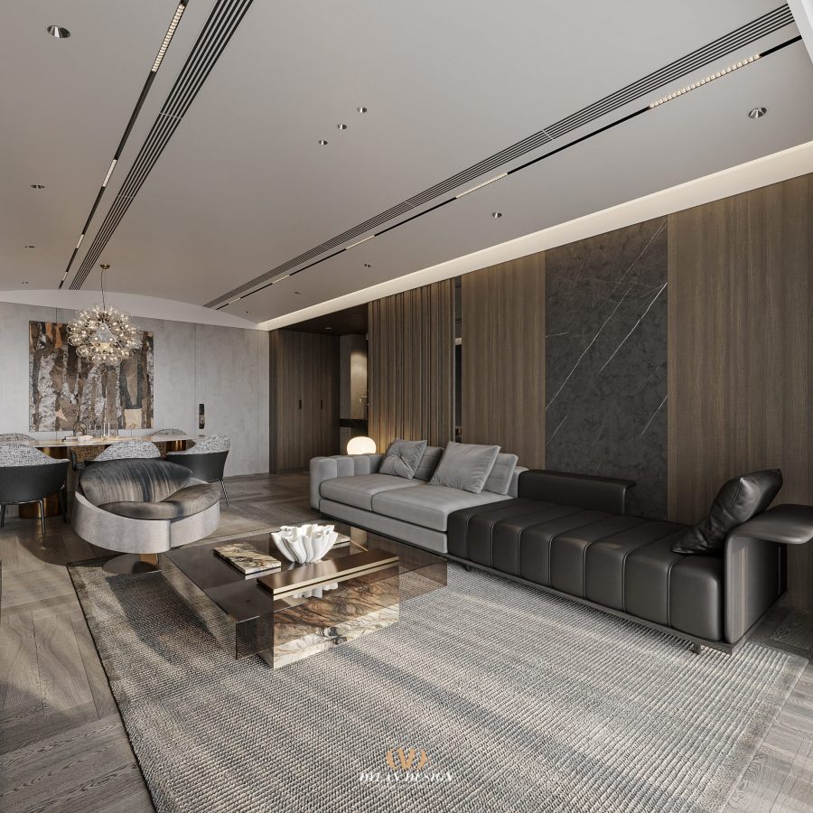 3Ds Max Living Room – Kitchen Interior Model Download By Bui Vien