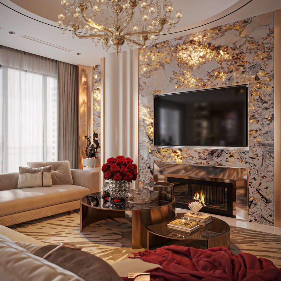 3Ds Max Living Room – Kitchen Interior Model Download By Nguyen Phu Thinh