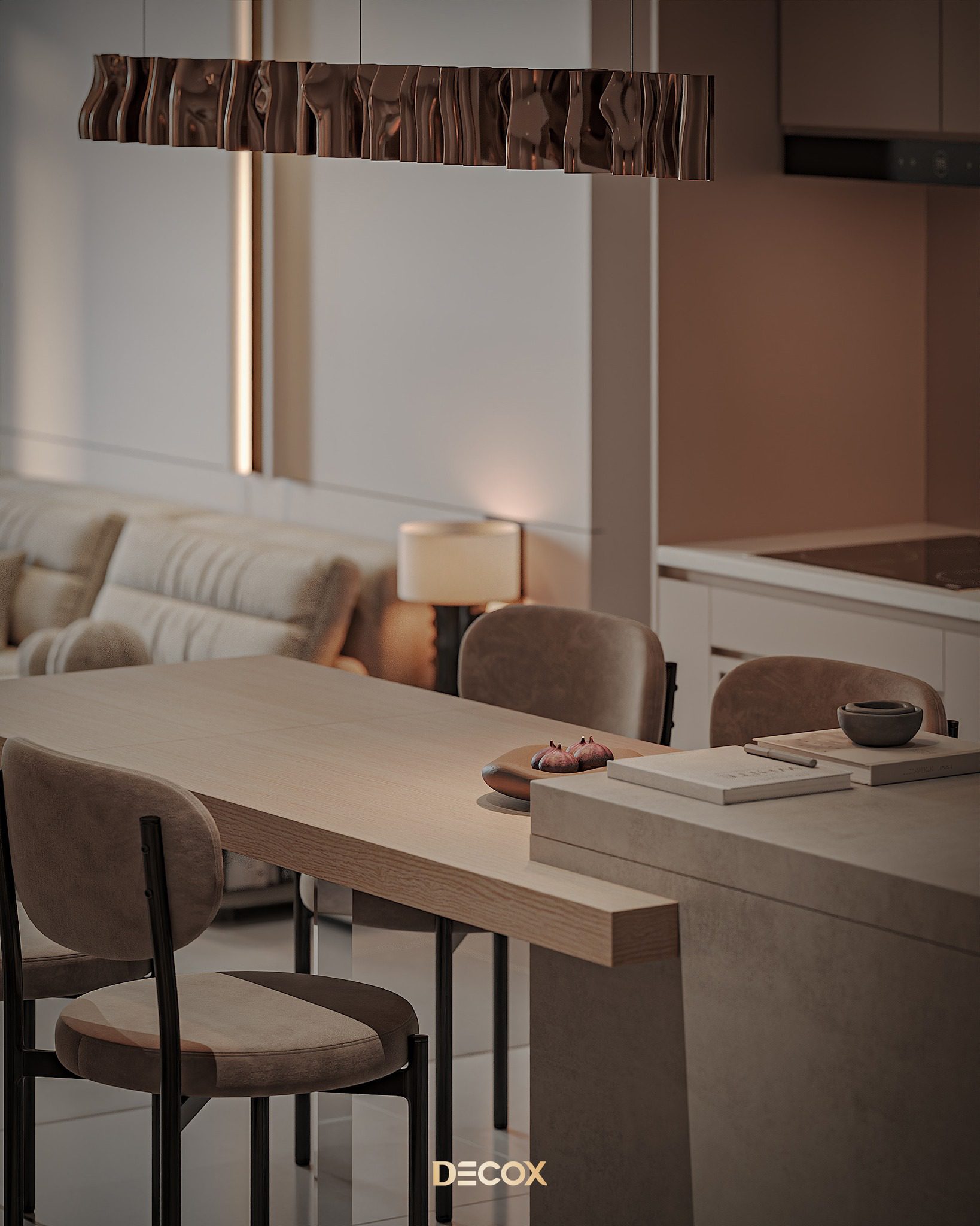 3Ds Max Living Room – Kitchen Interior Model Download By Pham Tran Nam - Ảnh 4