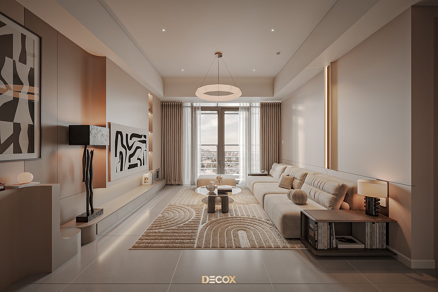 3Ds Max Living Room – Kitchen Interior Model Download By Pham Tran Nam