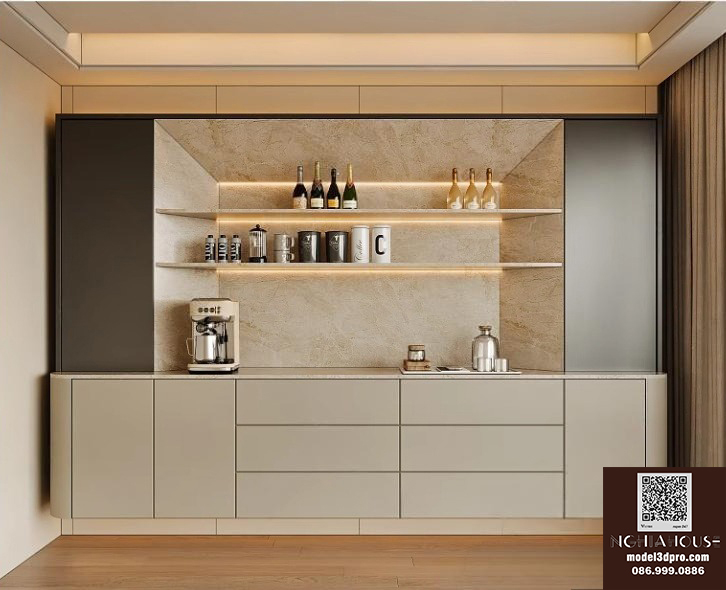 Set of 30 Luxury Bar Cabinet 3D Models – 3ds Max Interior