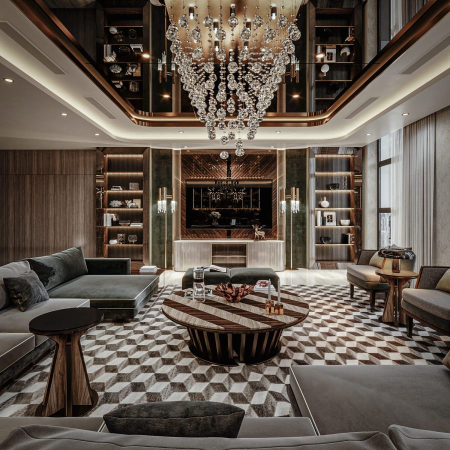 3D Living Room Interior Model Download by Mai Thanh Luan