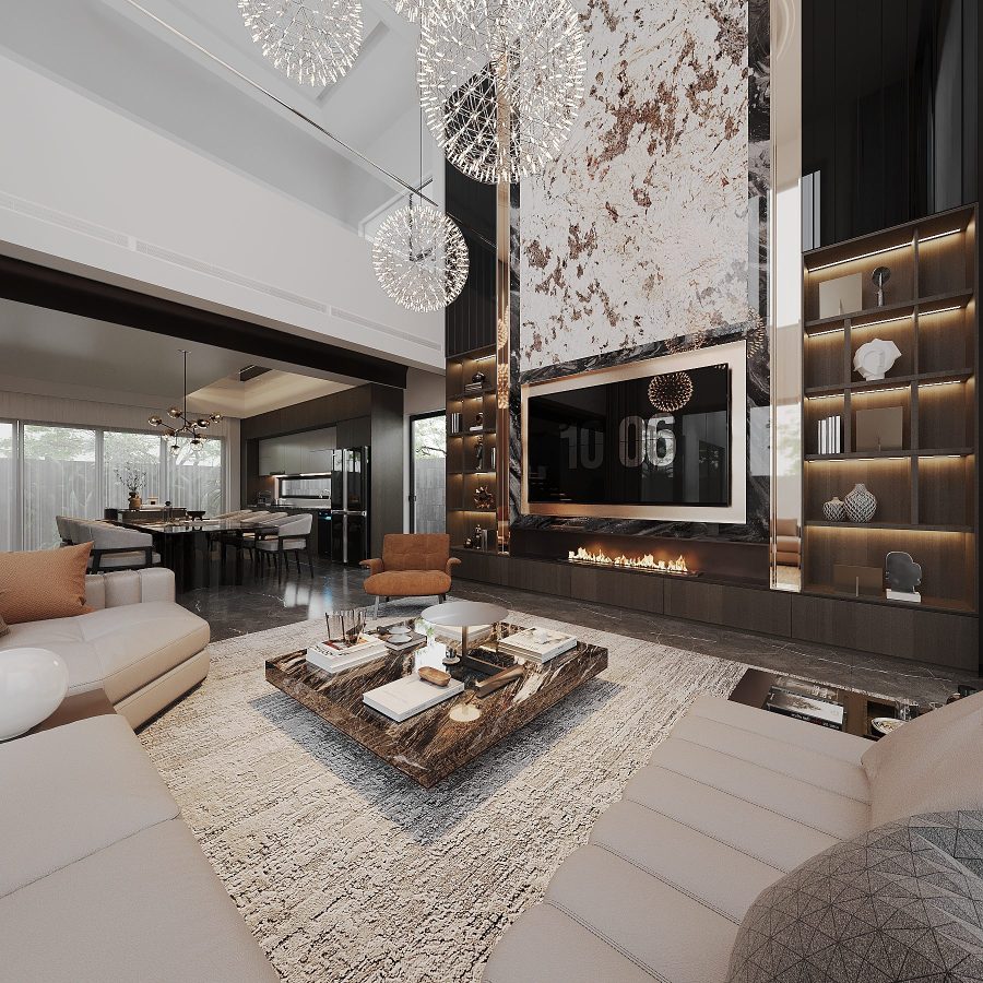 3Ds Max Living Room – Kitchen Interior Model Download By Nguyen Huu Cong