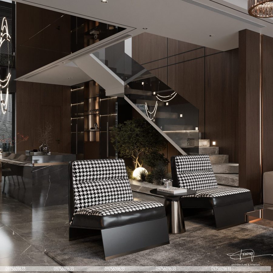 3Ds Max Living Room – Kitchen Interior Model Download by Quoc Tung