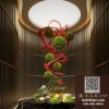 Modern Bonsai Art Installation with Floating Moss Balls - Free 3dsMax Model_0146
