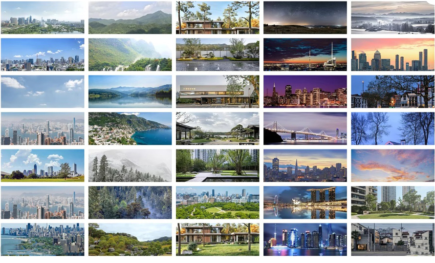 Free HDRI Exterior Background Collection for Architectural Visualization  City, Nature, Courtyard & Night Scene Backplates_4434