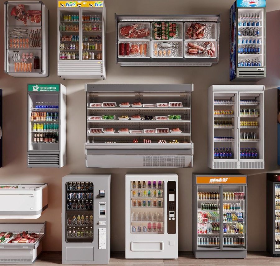 Supermarket Refrigerators and Freezers 3D Model Pack Free Download_2336