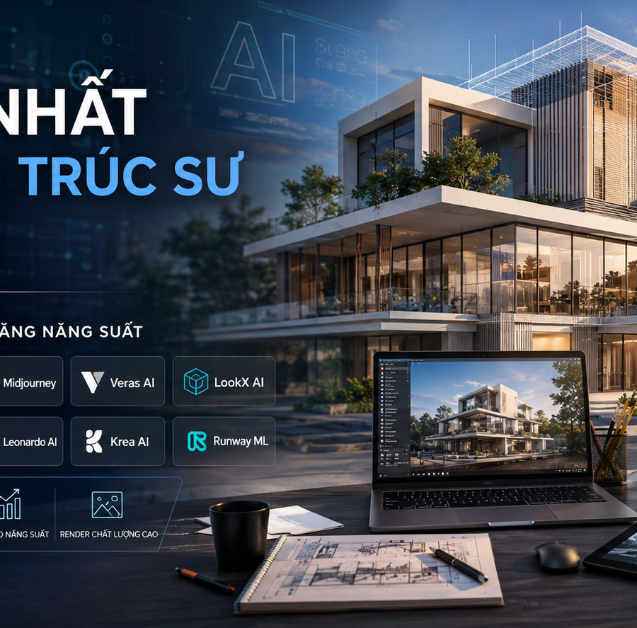AI Tốt Nhất Cho Kiến Trúc Sư Năm 2026 – Top Công Cụ AI Giúp Thiết Kế, Render Và Tăng Năng Suất