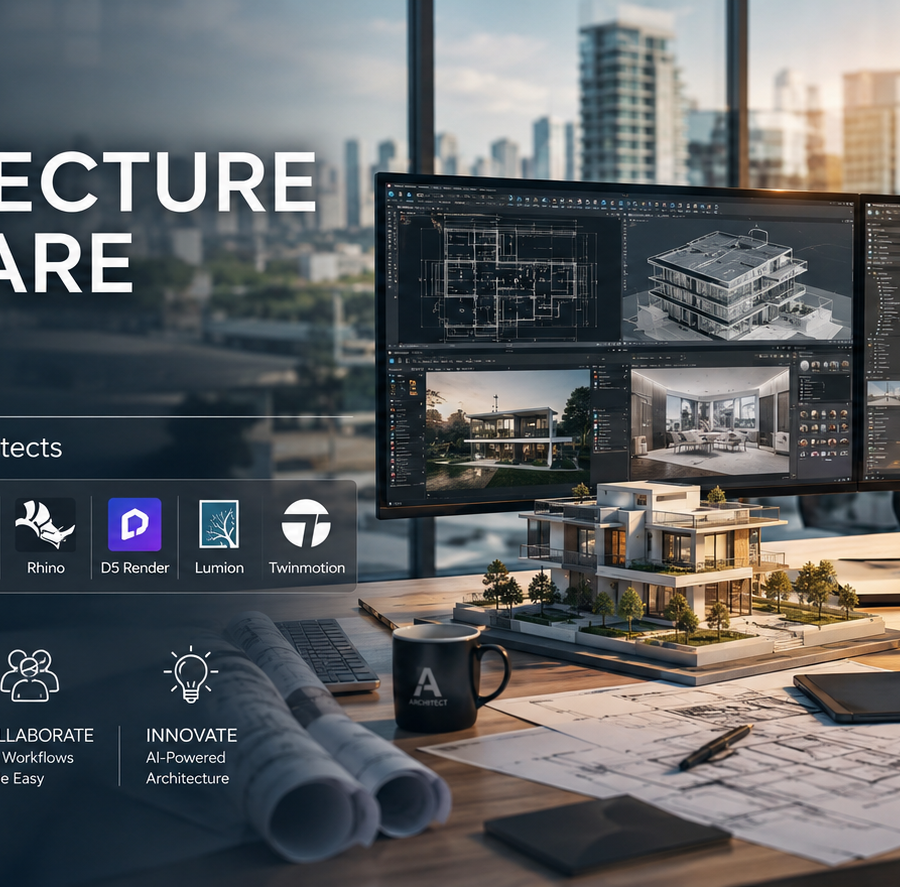 Phần Mềm Tốt Nhất Cho Kiến Trúc Sư Năm 2026 – Top Công Cụ Thiết Kế, Render & BIM Chuyên Nghiệp