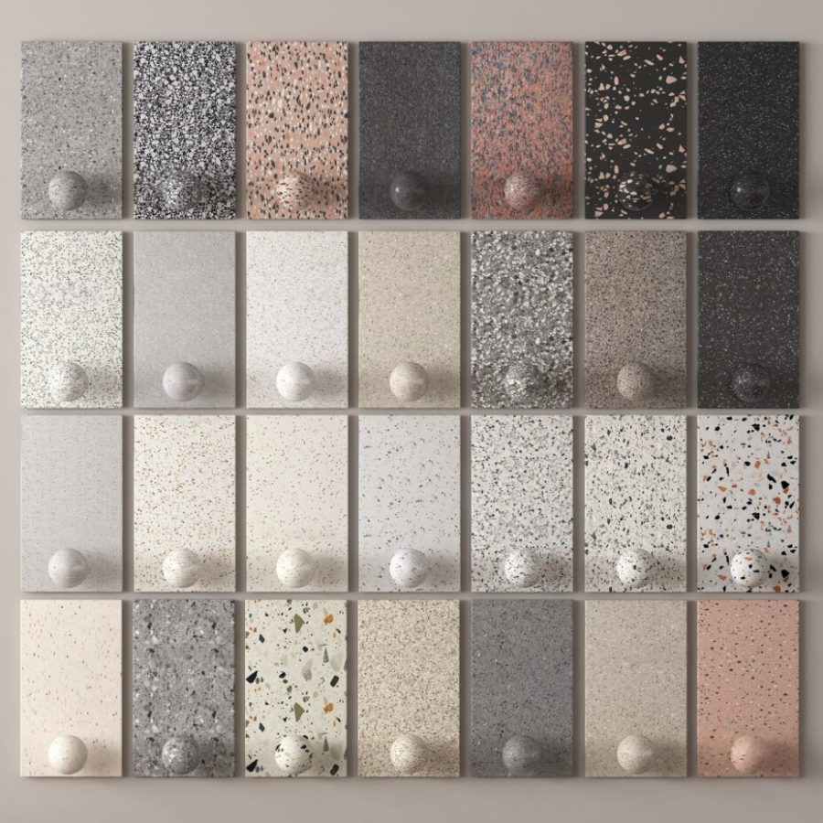 Free 3ds Max Terrazzo Tile Material Collection High-Quality Terrazzo Flooring 3D Model